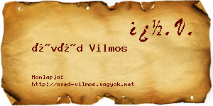Ávéd Vilmos névjegykártya